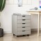Five Drawers Small Pulley and Movable Filing Cabinet and Printer Rack
